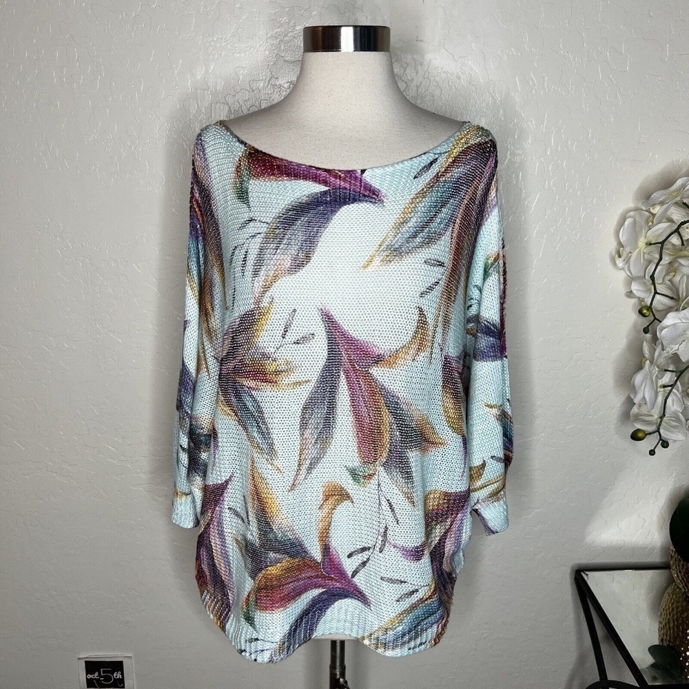 Luisa Ricci Women’s Bateau Neck Knitted Sweater Blouse Made in Italy L